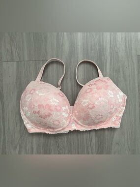 Victoria's Secret Pink Lace Floral Push-Up Bra